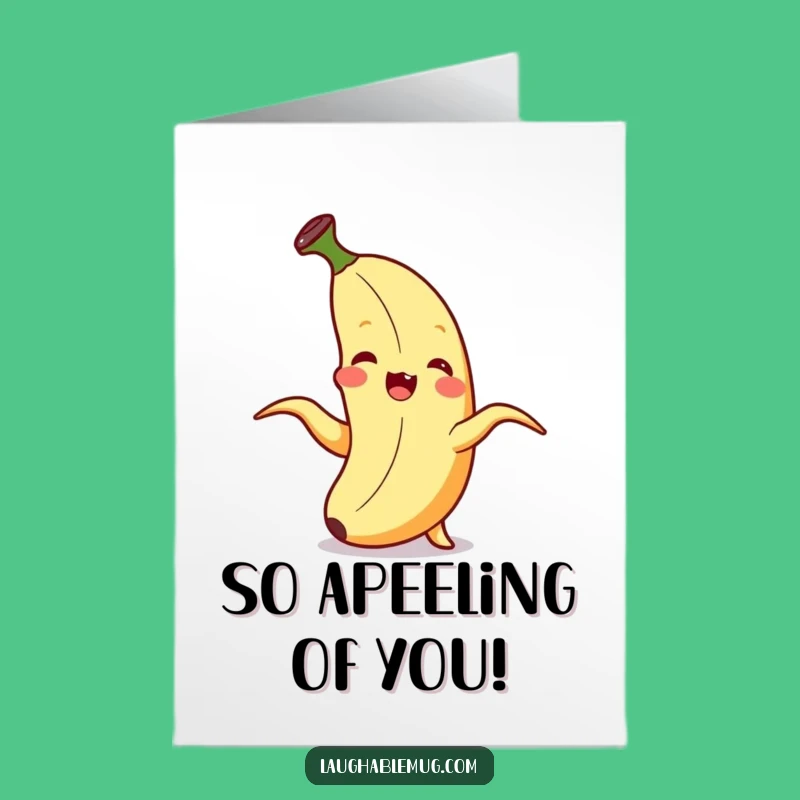 Free Printable Thank You Card: Giggling Banana, Silly Fruit Gratitude, Downloadable Gift