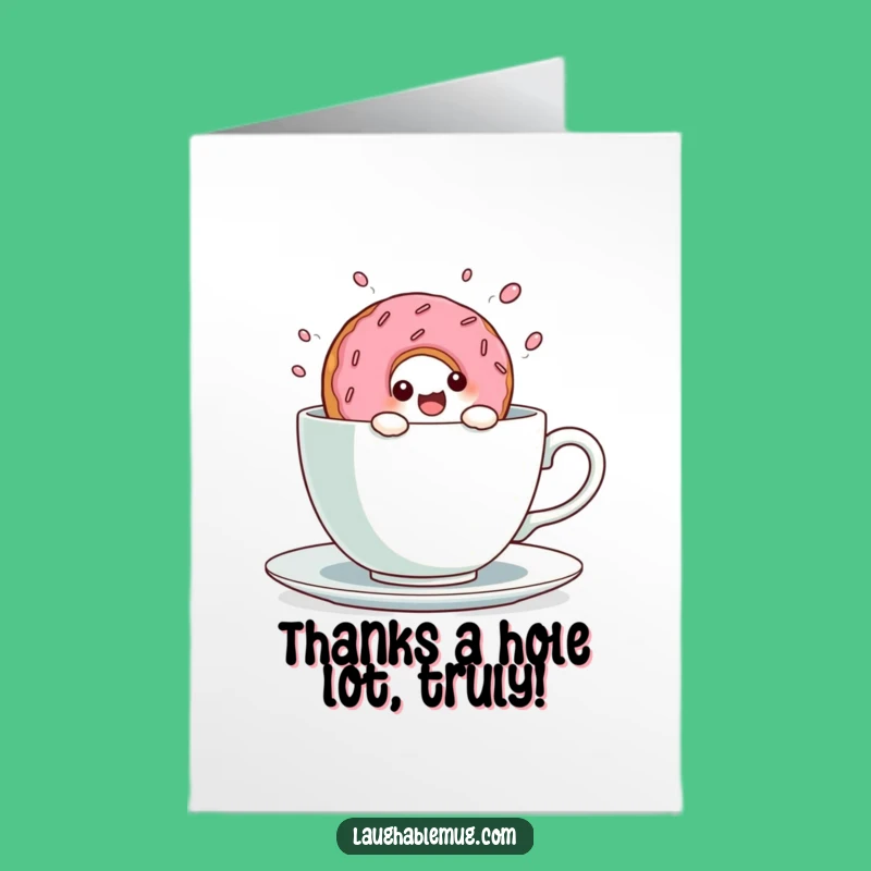 Free Printable Thank You Card: Donut Dive into Tea DIY Downloadable Gift
