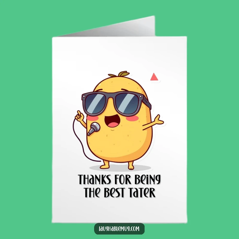 Free Printable Thank You Card: Singing Potato, Funny Gratitude Gift