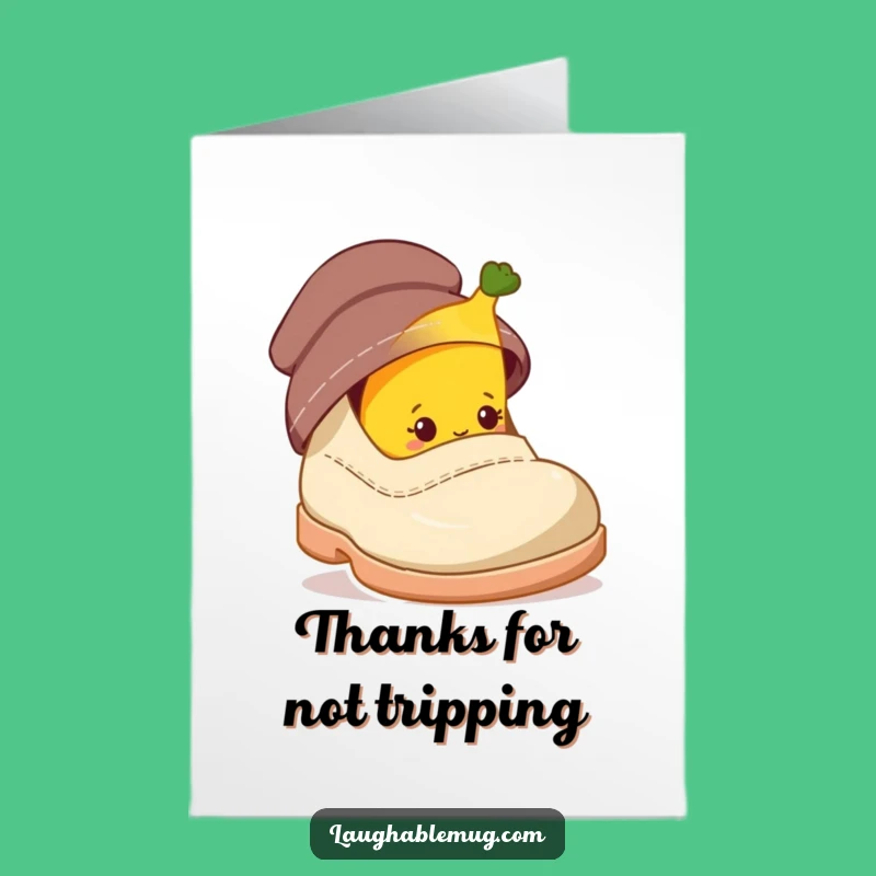 Free Printable Thank You Card: Shy Banana Expresses Thanks in a Funny Way, Print at Home