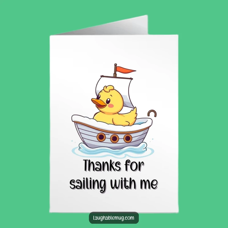 Free Printable Thank You Card: Ducky Sails Thanks, Humorous Downloadable Gift