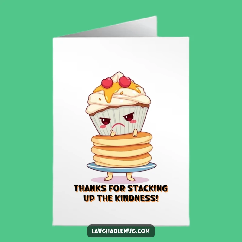 Free Printable Grumpy Cupcake Pancake Thank You Card: Quirky Downloadable Note for Gratitude