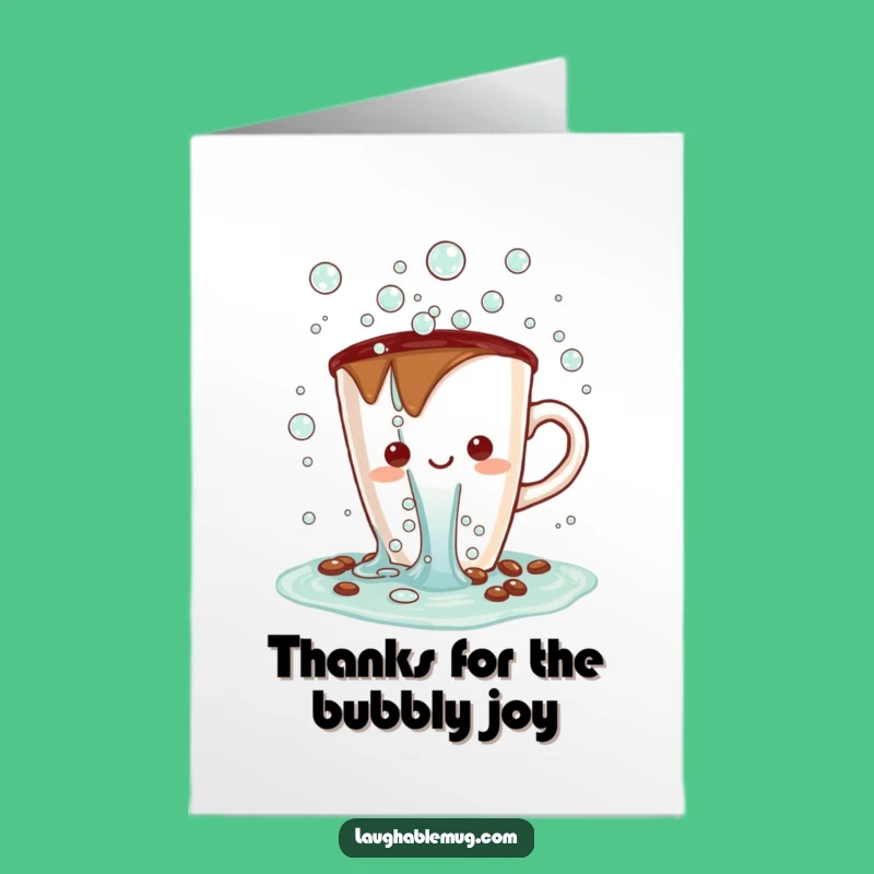 Free Printable Thank You Card: Kawaii Bubbles - Print & Cheer!