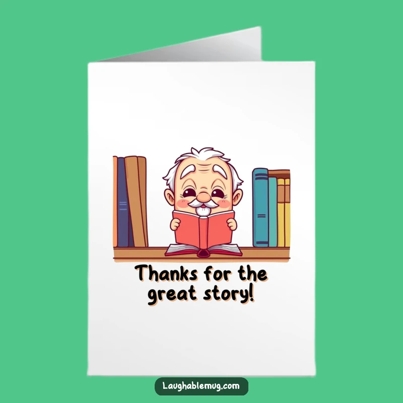 Free Printable Thank You Card: Book's Leap of Gratitude, Funny Downloadable Gift