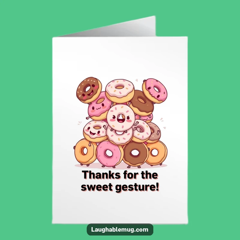 Funny Free Printable Donut Thank You Card - Clumsy Dance Gratitude