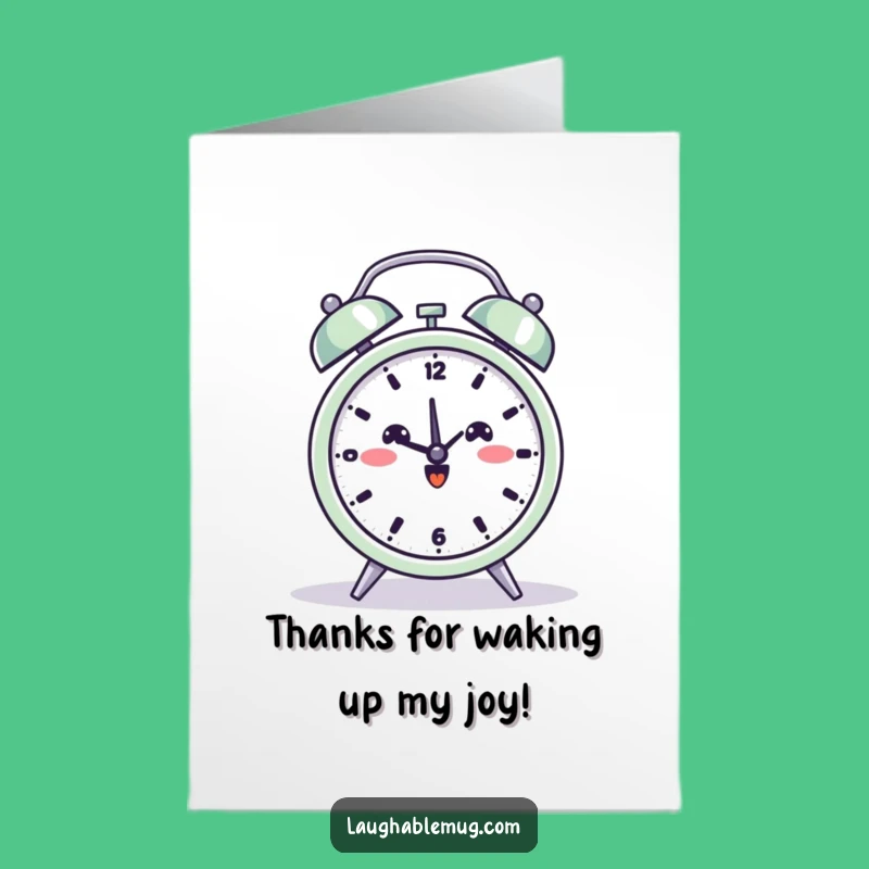 Free Printable Thank You Card: Yoga Clock Expresses Gratitude Calmly