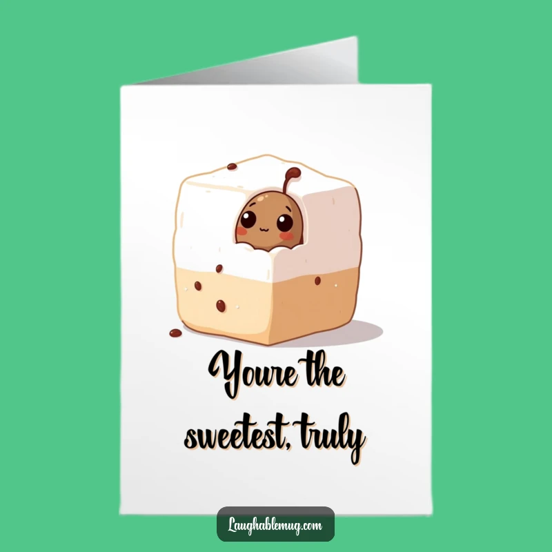 Free Printable Thank You Card: Coffee Bean Sugar Cube - Sweet Humor Downloadable