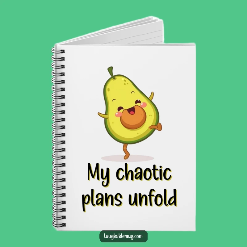 Funny Avocado Cartwheel Notebook: Jot Down Ideas with Enthusiastic Fruit Flair Gift