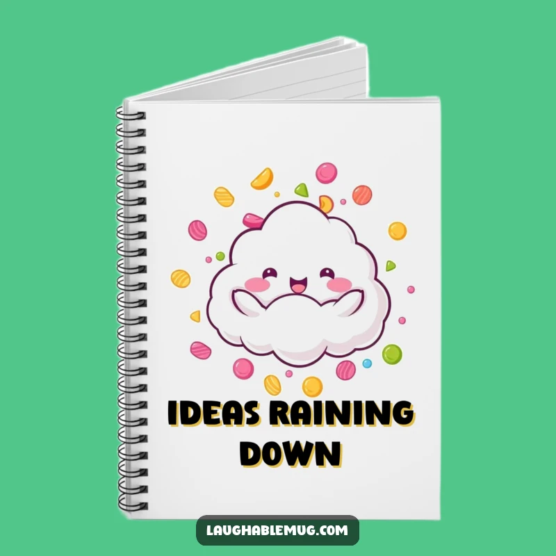 Funny Candy Rain Cloud Notebook - Sweet Treat Journal for Your Ideas