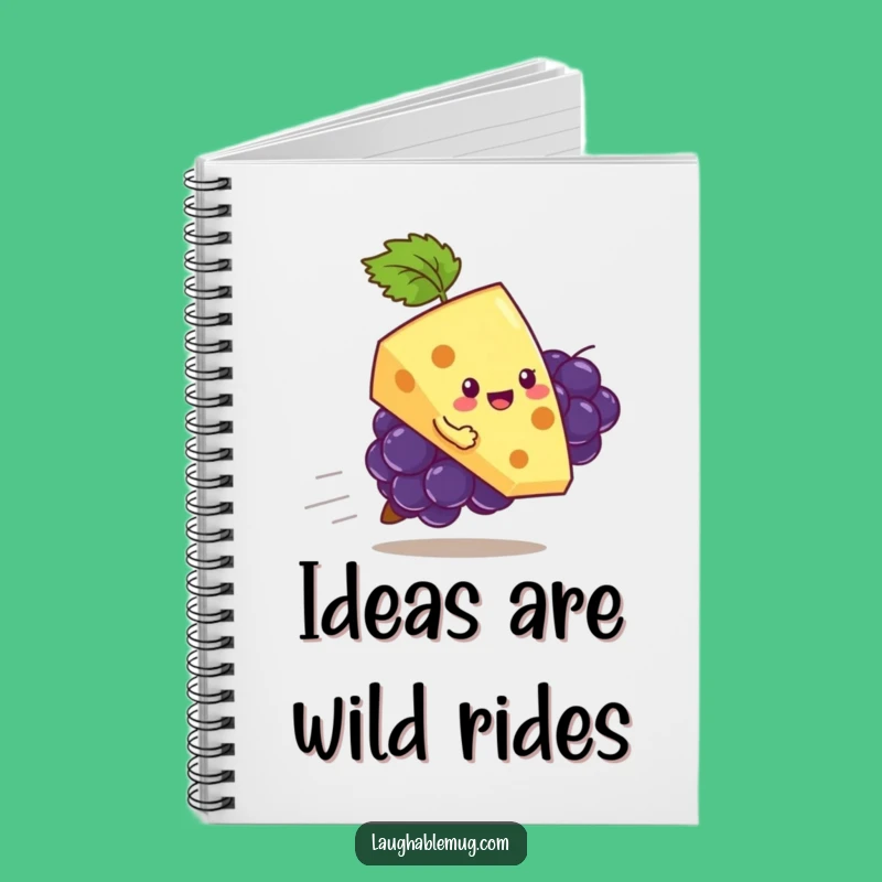 Funny Cheese & Grape Notebook: Jot Down Your Cravings