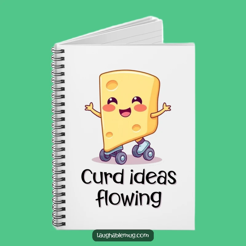 Funny Cheese Skater Notebook: Smiling Cheese Journal, Hilarious Dairy Notes Keeper Gift