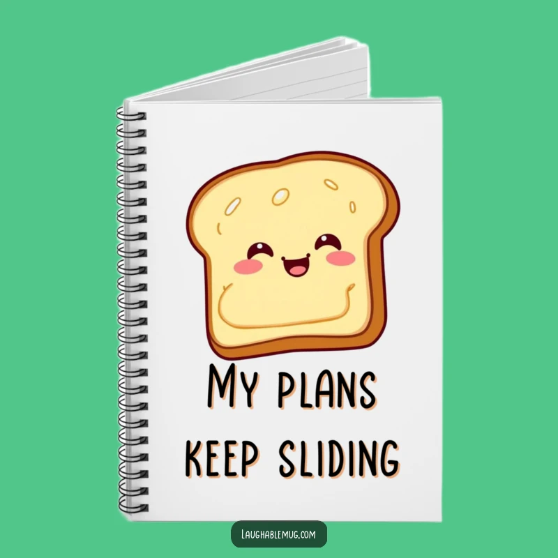 Funny Giggling Toast Notebook: Jot Down Notes with a Smile
