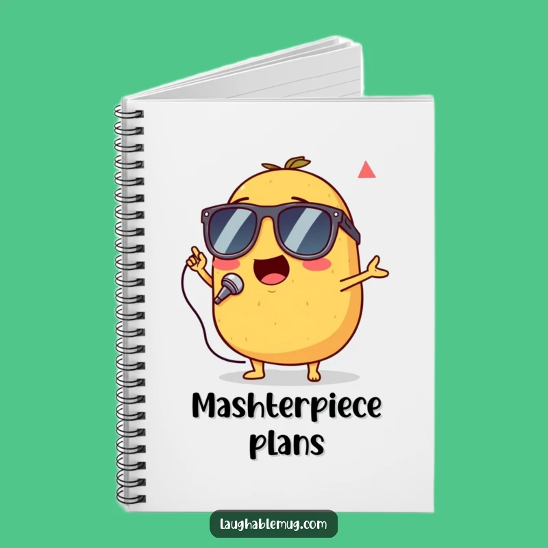 Funny Singing Potato Notebook: Rockstar Spud Journal, Perfect Gift