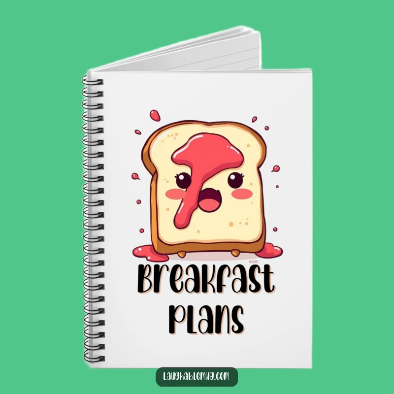 Funny Toast Notebook: Jam Splatter Surprise Character's Notes, Humorous Journal Gift