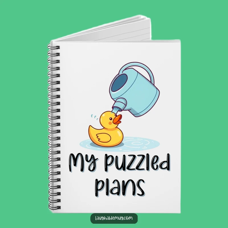 Funny Watering Can Duck Notebook - Silly Garden Journal, Perfect Funny Gift
