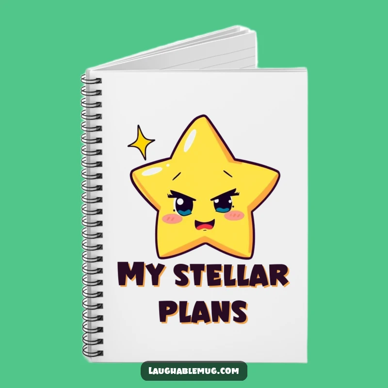 Funny Winking Star Notebook: Journal Cosmic Adventures with Humor, Gift