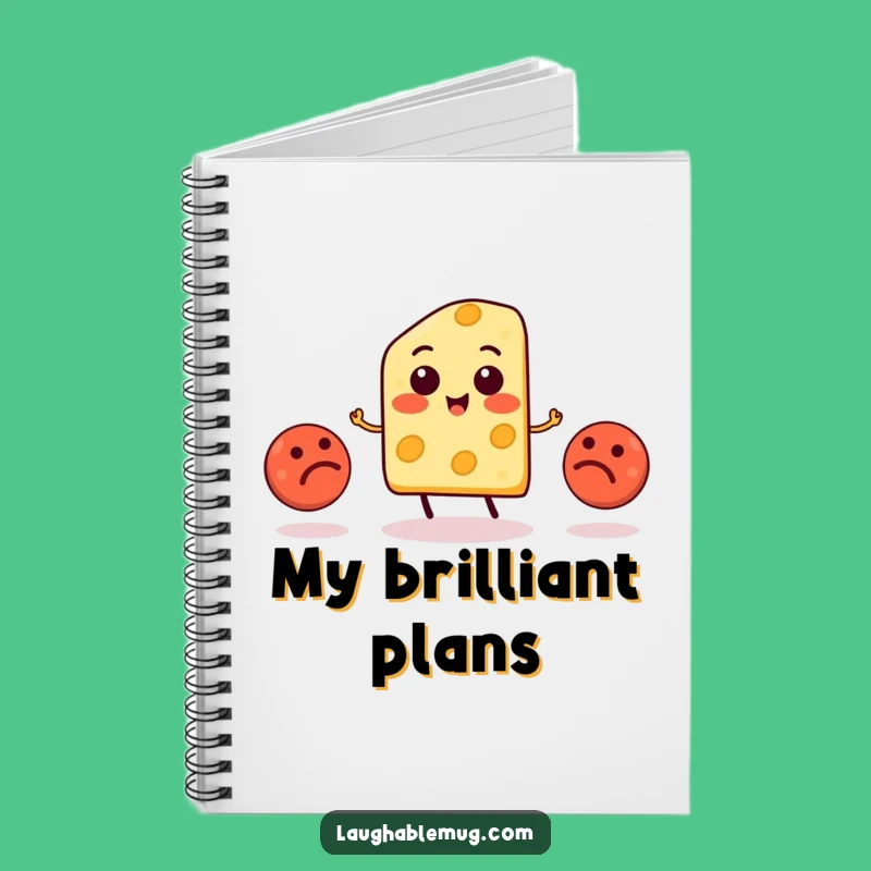 Funny Cheese Juggling Meatball Notebook: Jot Down Jokes & Ideas Gift