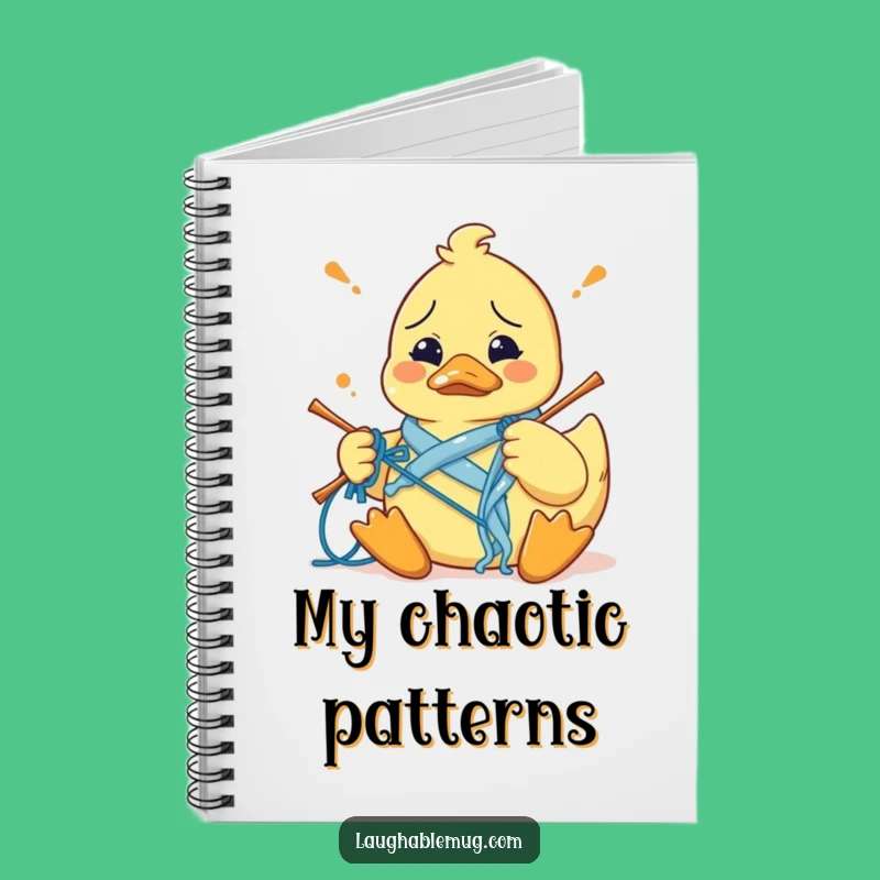 Funny Knitting Notebook: Confused Duck's Yarn Ideas, Perfect Crafty Funny Gift