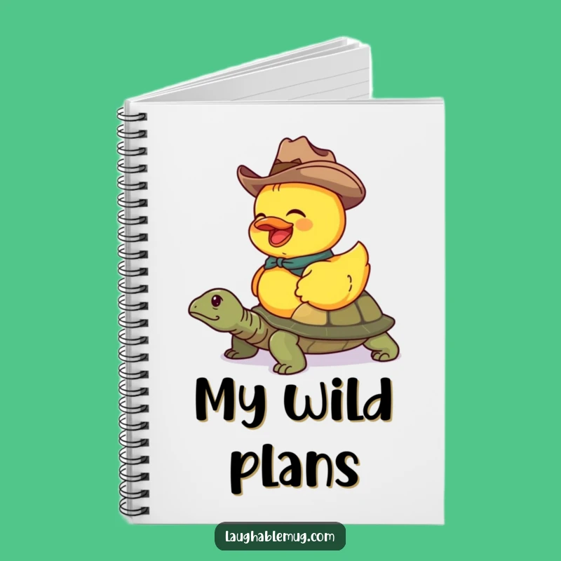 Funny Duck Cowboy Turtle Notebook: Jot Down Notes with Western Whimsy, a Perfect Funny Gift