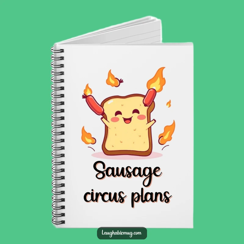 Funny Toast Sausage Juggler Notebook: Jot Down Hilarious Ideas!