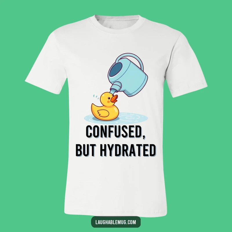Funny Watering Can Duck T-Shirt - Silly Garden Tee, Perfect Funny Gift for Gardeners