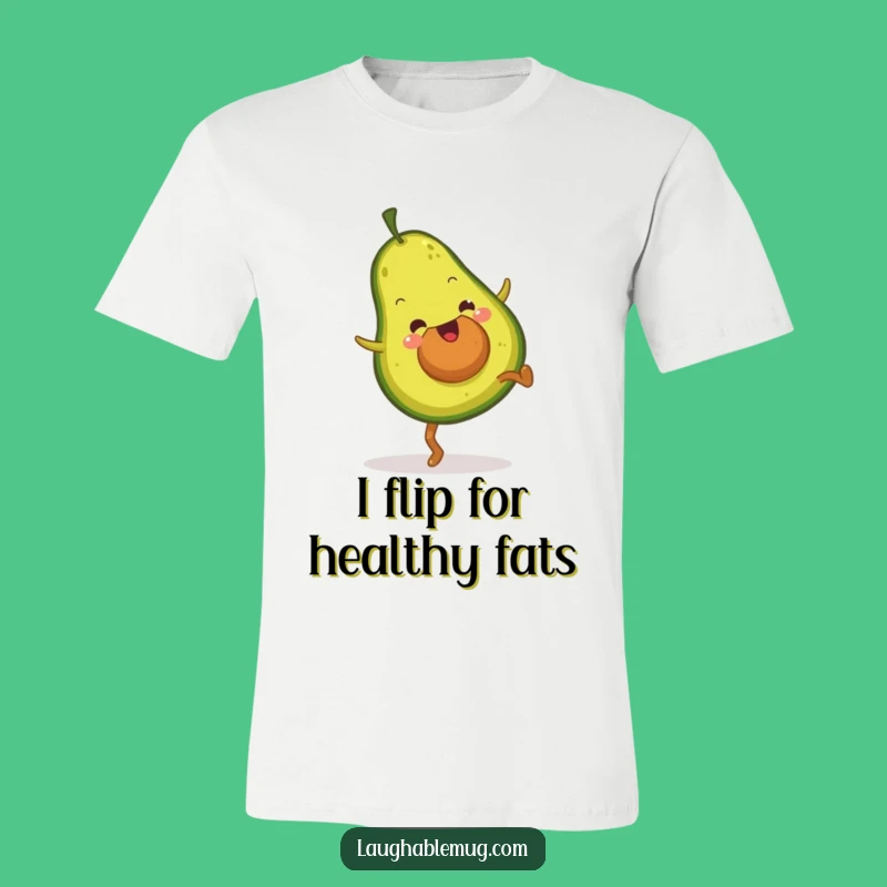 Funny Avocado Cartwheel T-Shirt: Enthusiastic Fruit Fitness Tee for a Laugh Gift