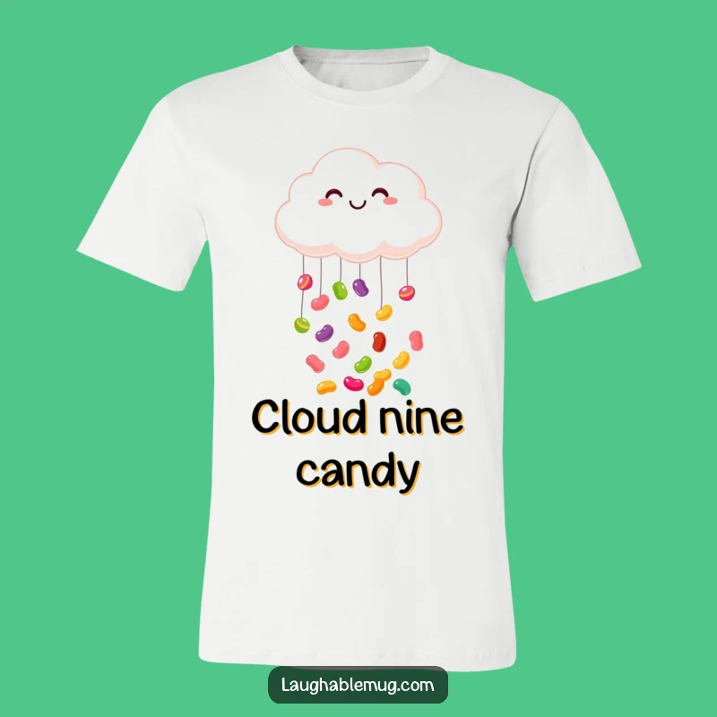 Funny Cloud Jelly Bean T-Shirt: Wear the Joyful Rainbow!