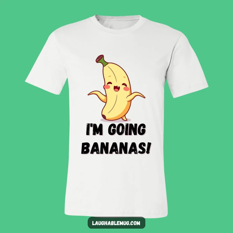 Funny Giggling Banana T-Shirt, Zany Self-Peeling Fruit Tee for Humor Fans