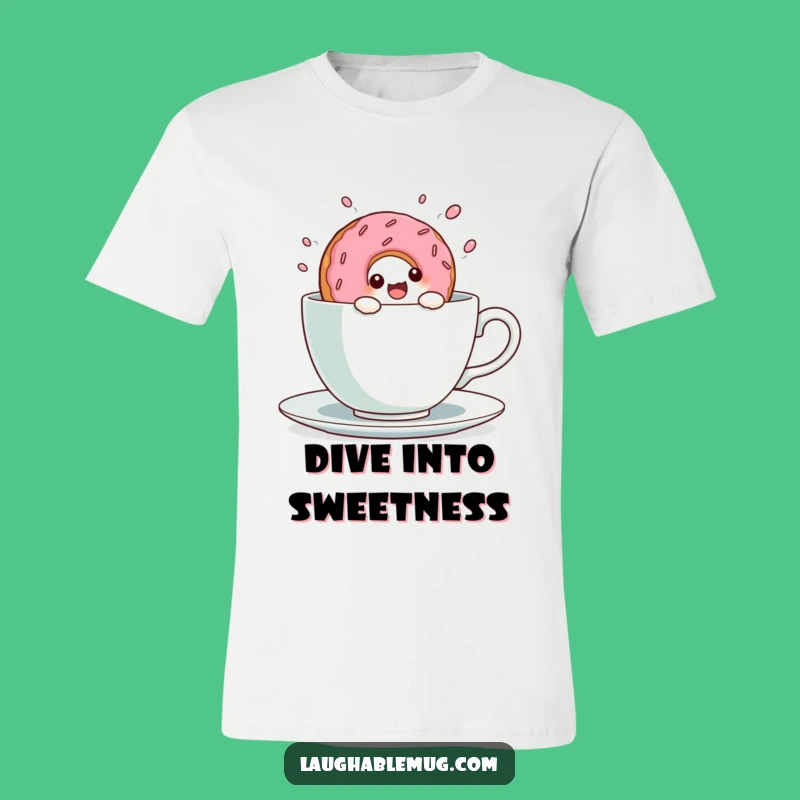 Funny Kawaii Donut Teacup Dive T-Shirt: Wearable Joyful & Sweet Apparel Gift