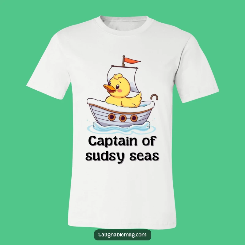 Funny Rubber Ducky Ship Captain T-Shirt: Bathtub Sailor Fun, Hilarious Gift for Playful Souls