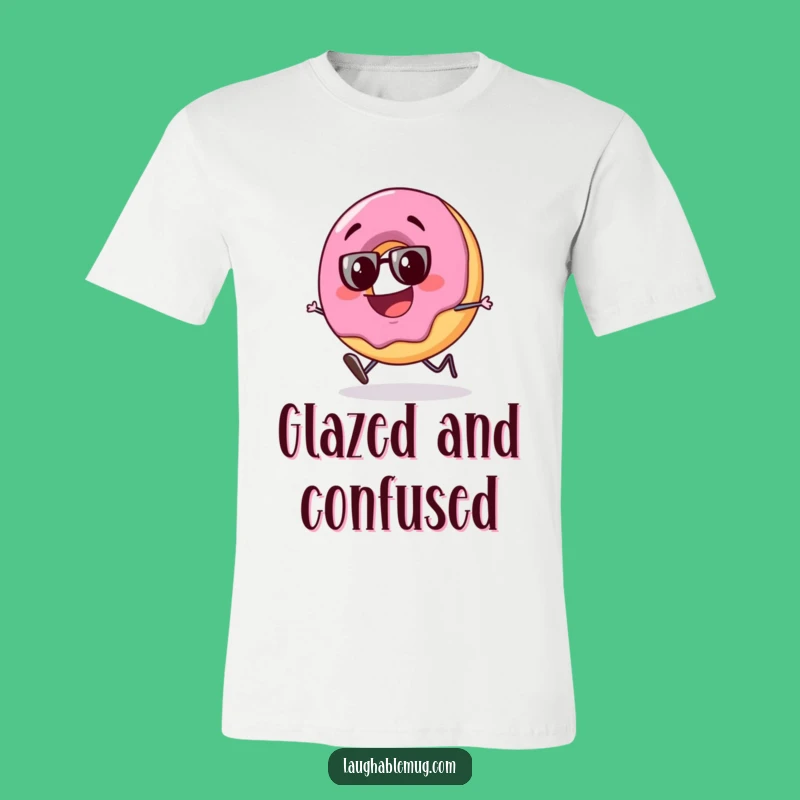 Funny Tipsy Donut T-Shirt: Goofy Character Tee, Humorous Party Gift