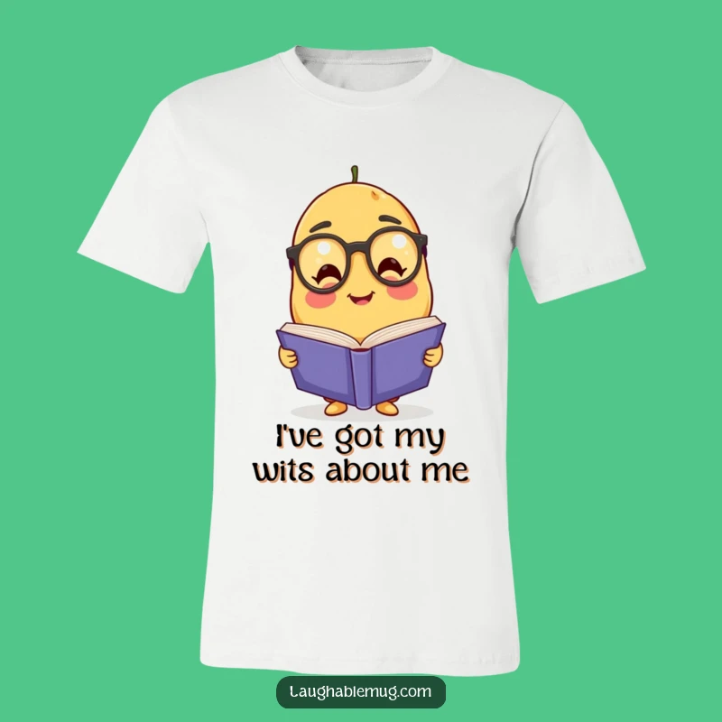Funny Potato Scholar T-Shirt: Spectacled Spud Reading Book, Hilarious Gift for Learners and Veggie Lovers
