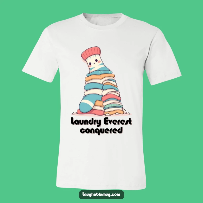 Funny Sock Laundry Mountain T-Shirt: Hilarious Adventure Tee for Brave Souls
