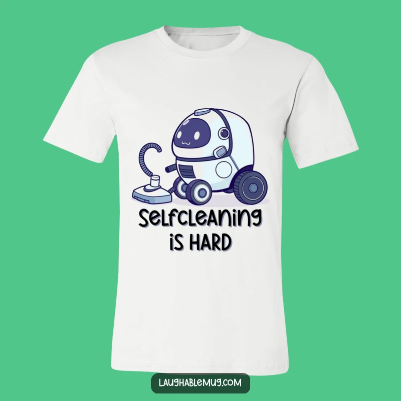 Funny Robot Vacuum T-Shirt: Wear the Chaos of Cleaning Day!