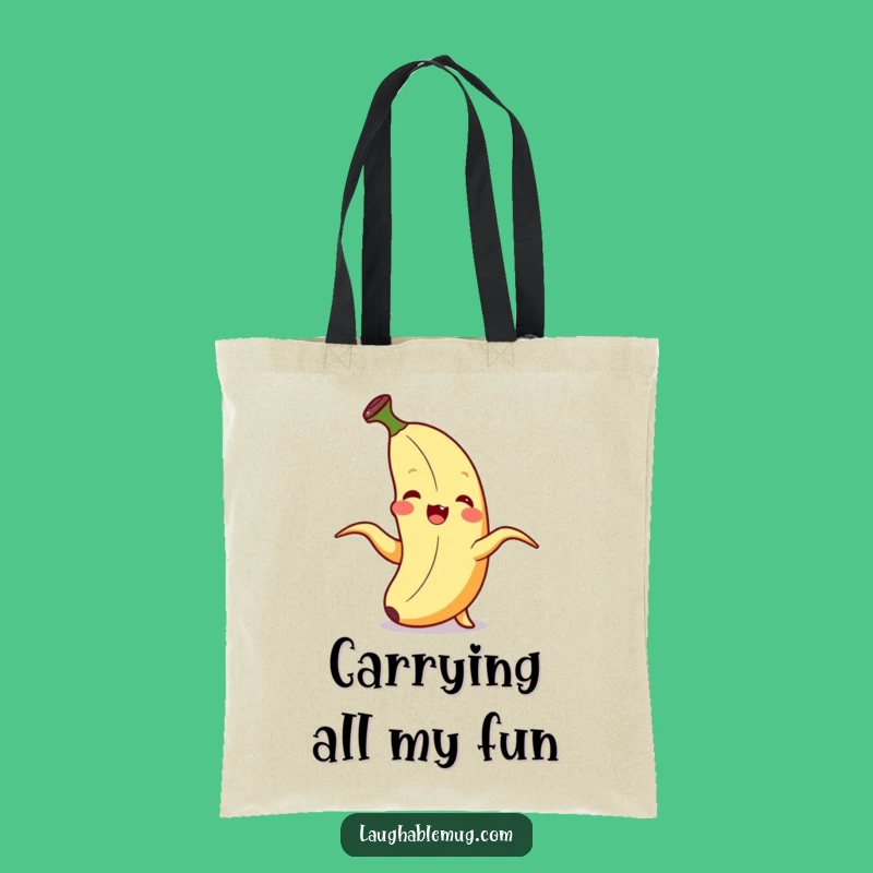 Funny Giggling Banana Tote Bag, Quirky Self-Peeling Fruit Accessory Gift