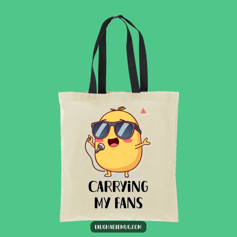 Funny Singing Potato Tote Bag: Rockstar Spud Carrier, Perfect Gift