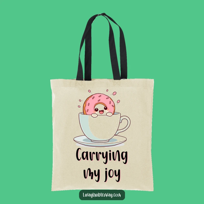 Funny Kawaii Donut Teacup Dive Tote Bag: Stylish & Humorous Carry-All Gift