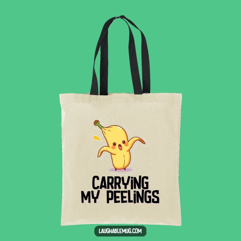 Funny Banana Peel Tote Bag: Surprised Character Carryall, Comical Trip Gift