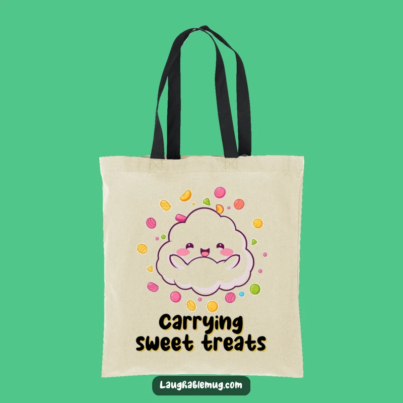 Funny Candy Rain Cloud Tote Bag - Sweet Treat Accessory, Great Gift