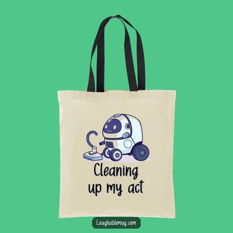 Funny Robot Vacuum Tote Bag: Carry Your Tech Humor with Style!