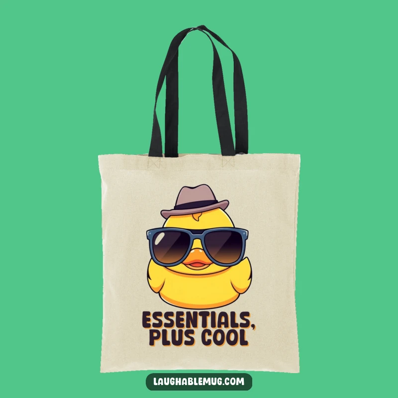 Funny Kawaii Ducky Sunglasses Fedora Tote Bag: Carry Your Stuff with Style & Giggles!