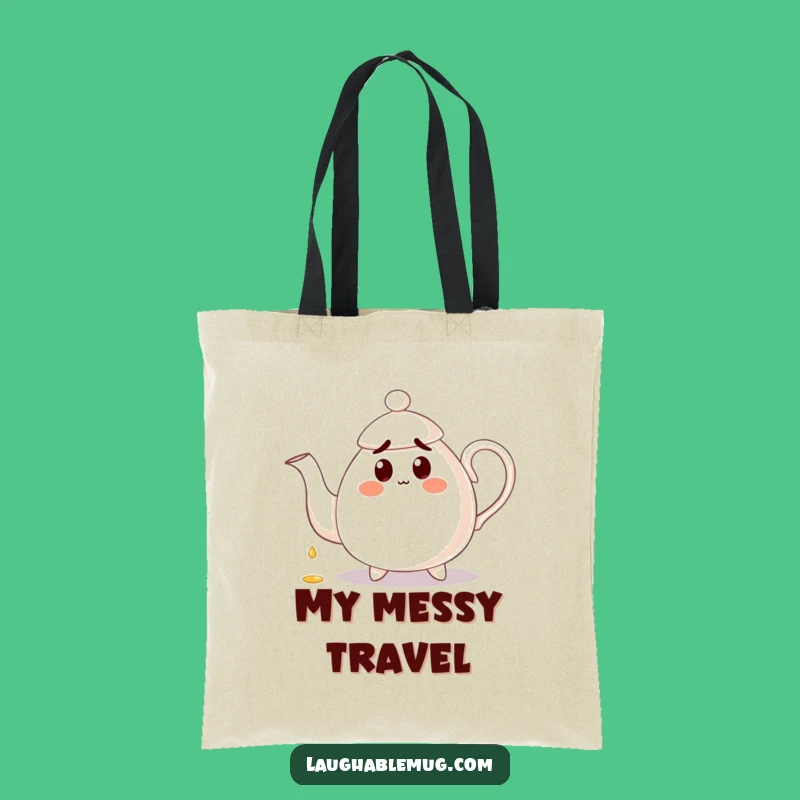 Funny Clumsy Teapot Tote Bag: Hilarious Carry-All for Tea Lovers