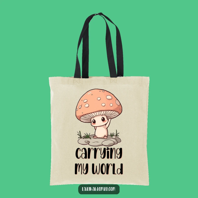 Funny Determined Mushroom Tote Bag: Carry Your Ambitions with Style