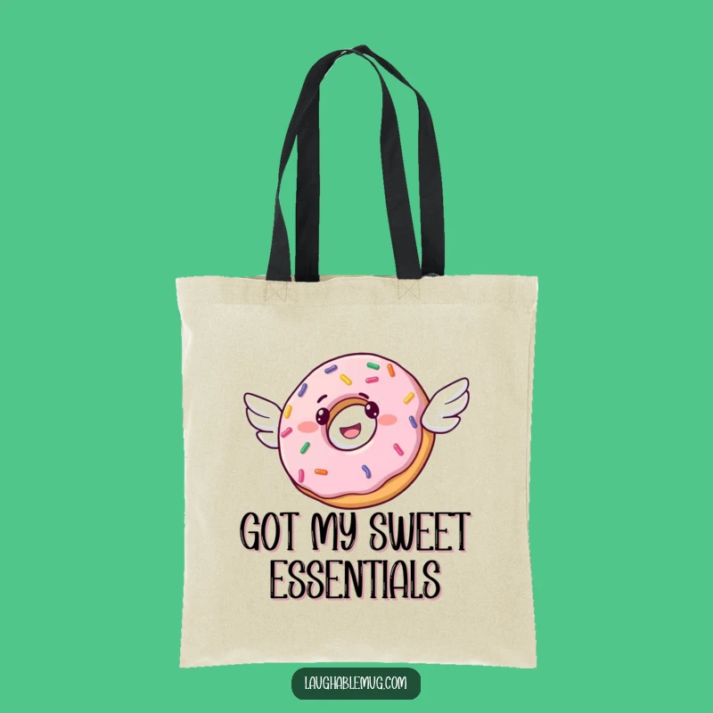 Funny Donut Flying Tote Bag: Carry Your Day with Sweet Sprinkled Style Gift