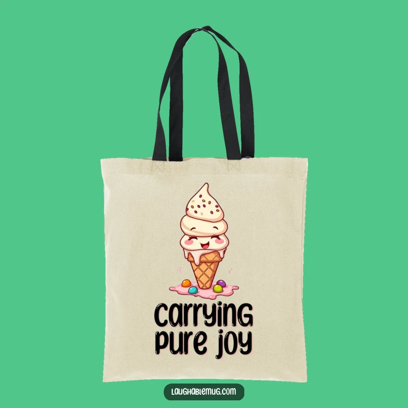 Funny Ice Cream Cone Tote Bag: Carry Your Fun with Style - Hilarious Funny Gift