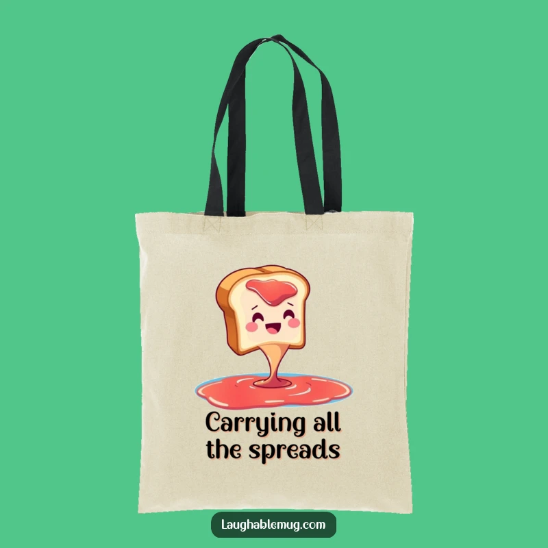Funny Toast Jam Dive Tote Bag: Carry Your Essentials with Breakfast Humor and a Funny Gift